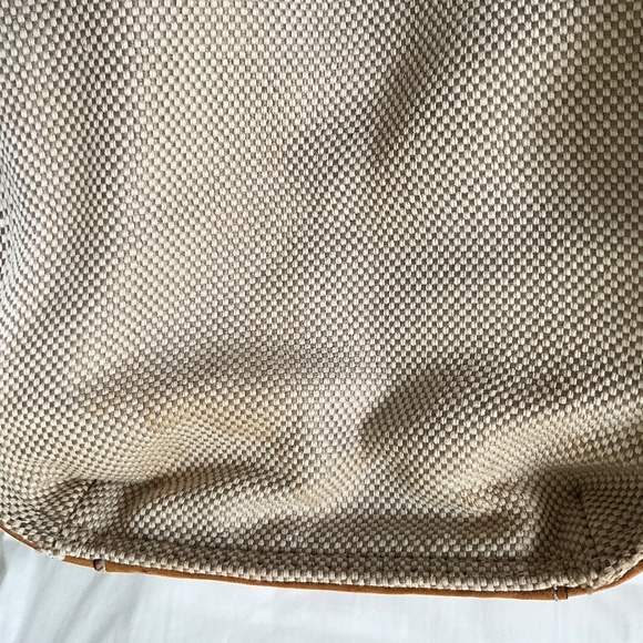 TORY BURCH Canvas & Leather Ella Tote Beige Natural - Picture 14 of 16